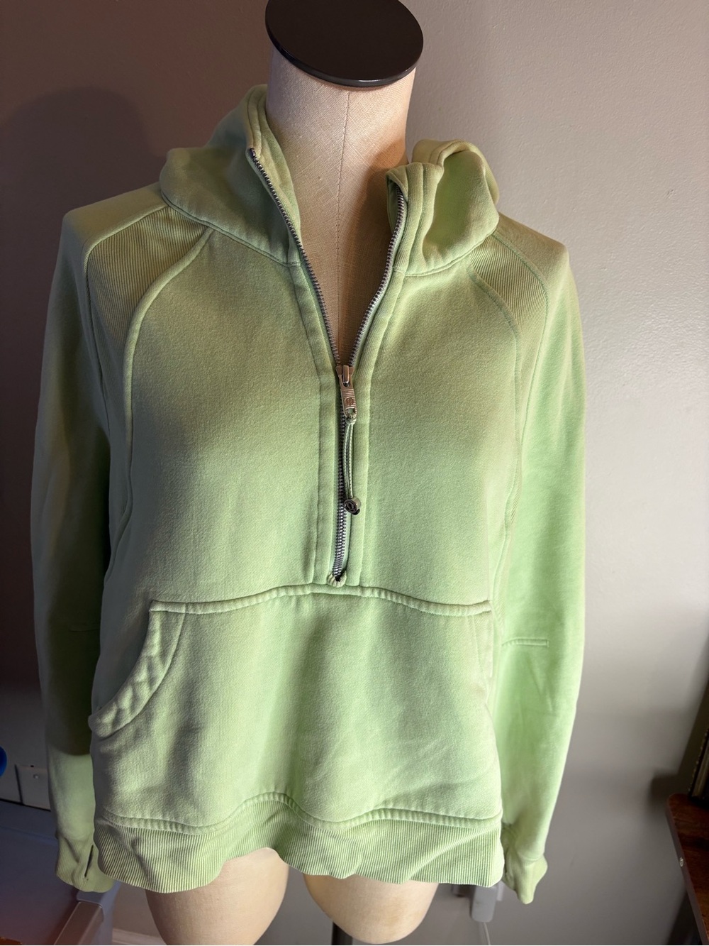 Lululemon Scuba Oversized half zip sage green